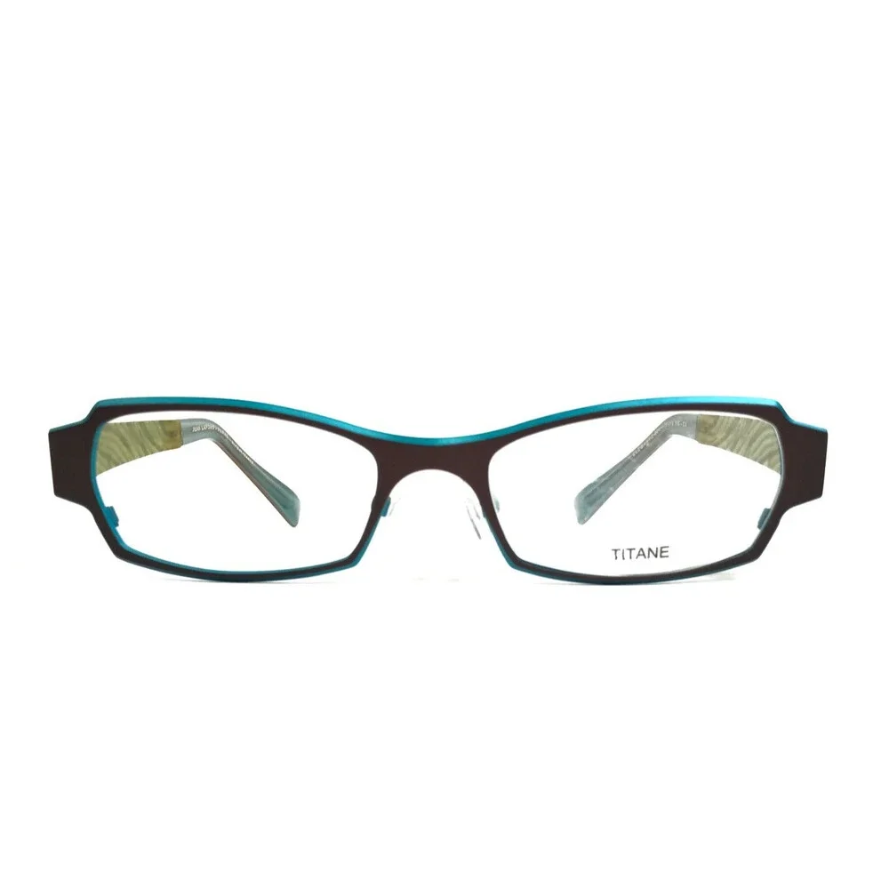 Jean Lafont Eyeglasses Frames ELEGANTE 501 Brown Blue Green Striped 51-18-135